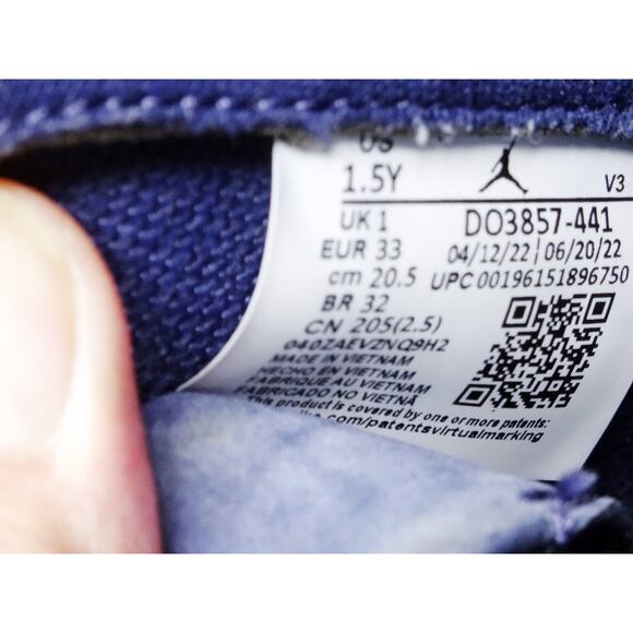 Air Jordan 11 Retro PS Midnight Navy Velvet D03857-441 Sz 1.5Y Used - Picture 13 of 14